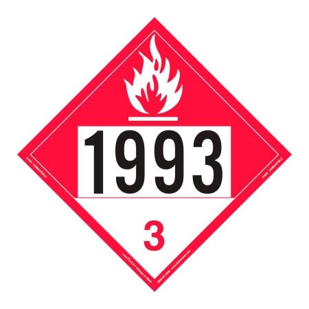 American Labelmark Co LabelMaster Z-IDM Combustible Liquid Placard UN 1993 Permanent Vinyl, 25/Pack Z-IDM